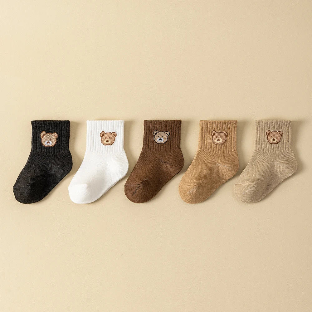 Chaussettes bébé ourson x5