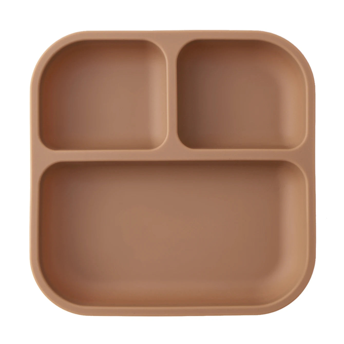 Assiette carré compartimentée en silicone