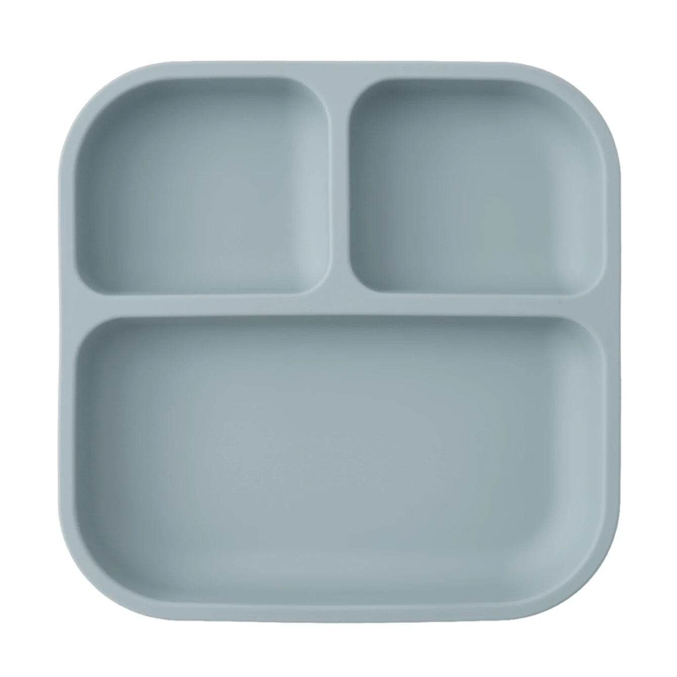 Assiette carré compartimentée en silicone
