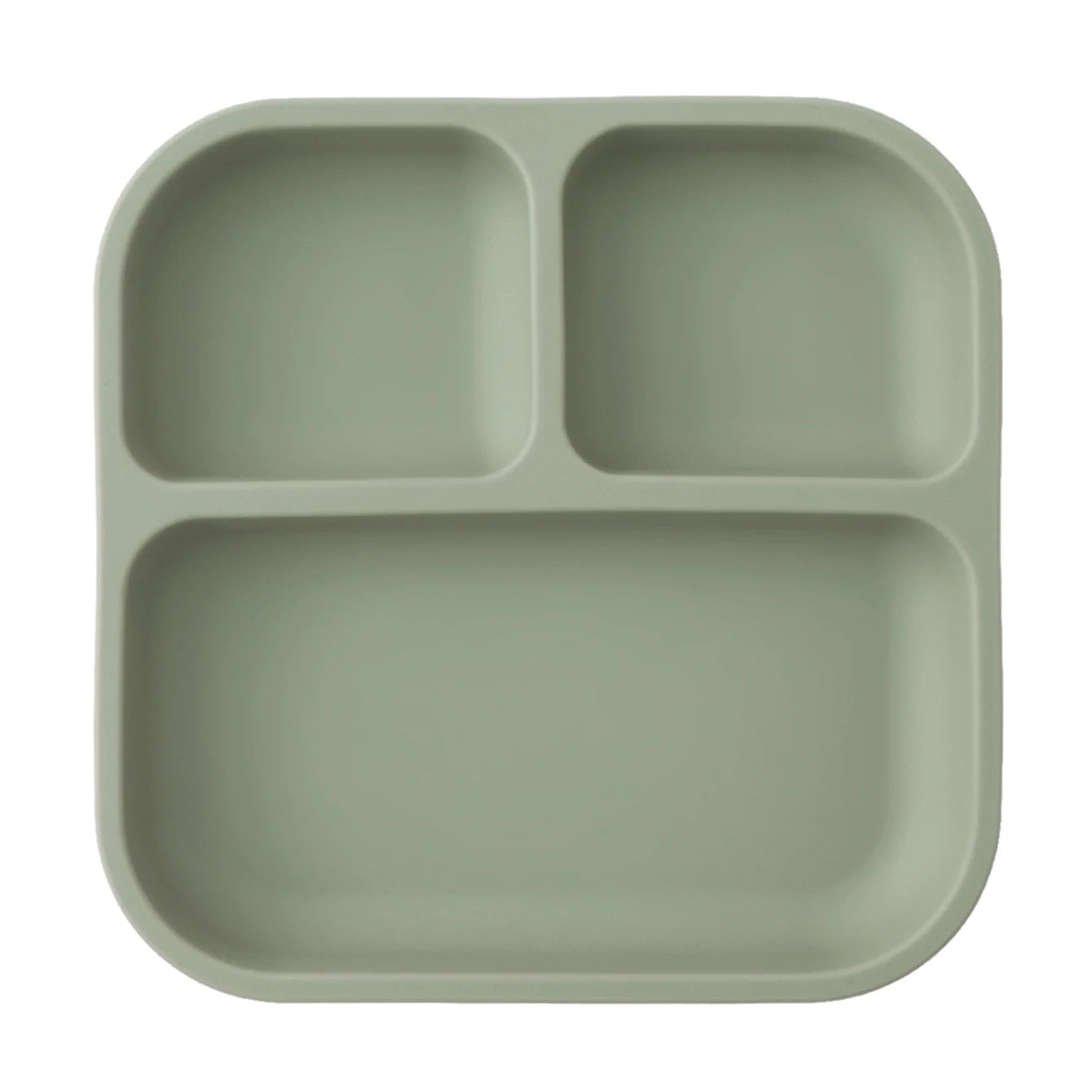 Assiette carré compartimentée en silicone
