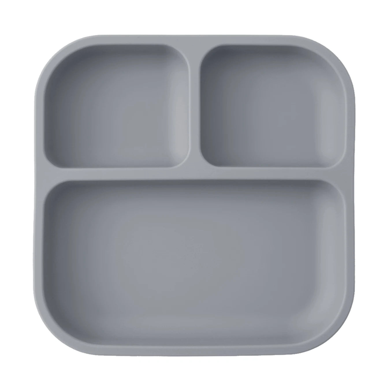 Assiette carré compartimentée en silicone