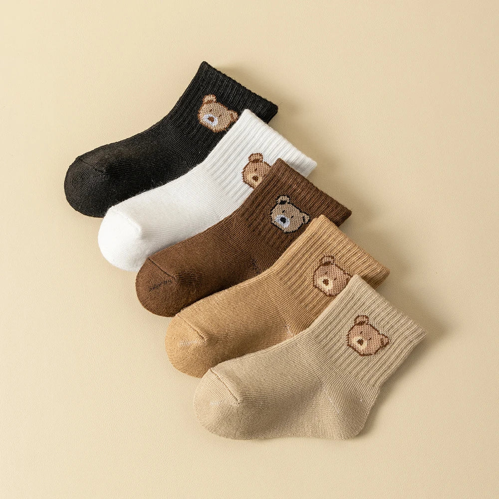 Chaussettes bébé ourson x5