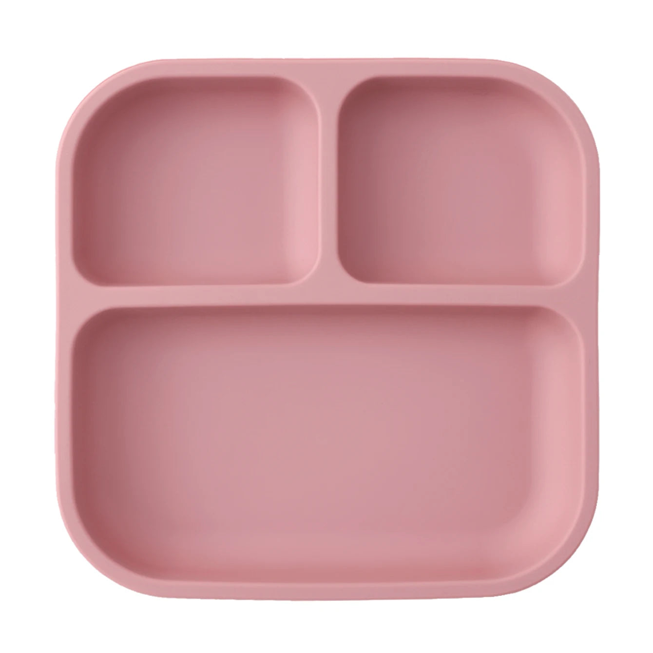 Assiette carré compartimentée en silicone